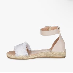 NWOT Journee Collection Beige and White Espadrille Sandals